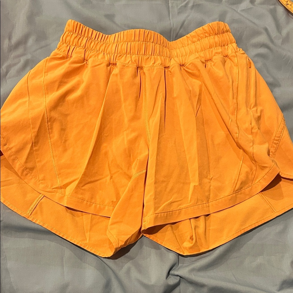 Orange Lululemon  Women's Athletic Shorts